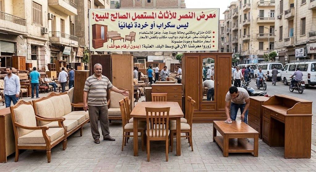 الأثاث الصالح يُباع مستعمل لا سكراب