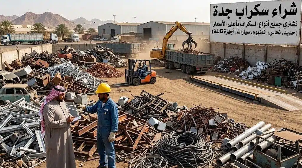 فرز وتمييز أنواع المعادن قبل وزنها في شراء سكراب جدة